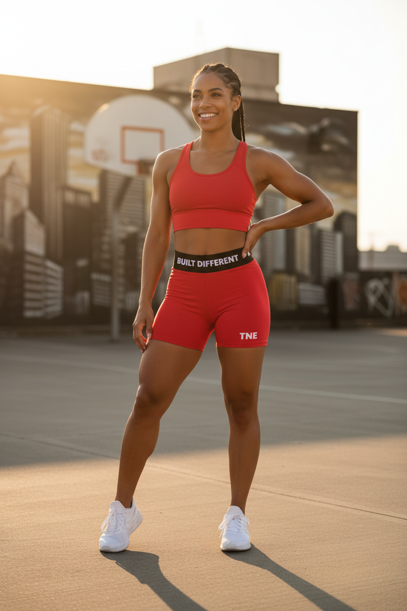 Built Different Shorts Lifestyle - Red