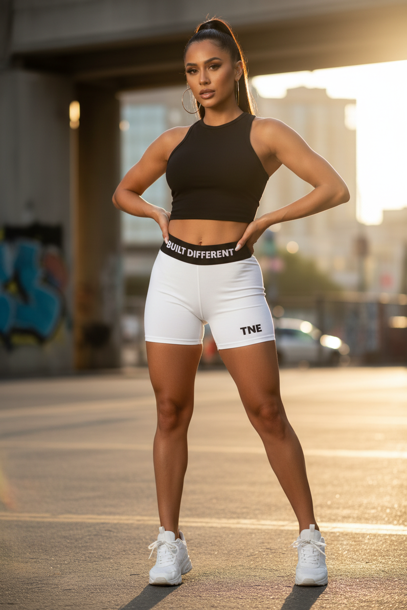 Built Different Shorts Lifestyle - White