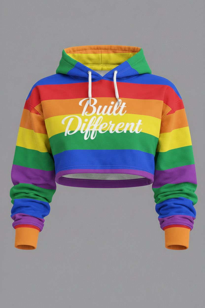 Cursive Hoodie - Rainbow