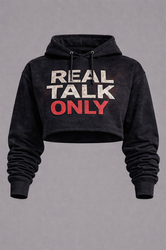 Real Talk Cropped Hoodie