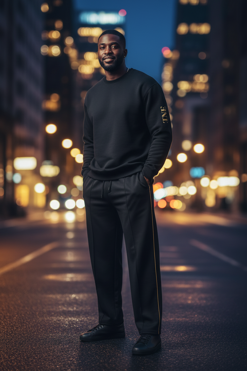 TNE Crewneck - Black Man Lifestyle