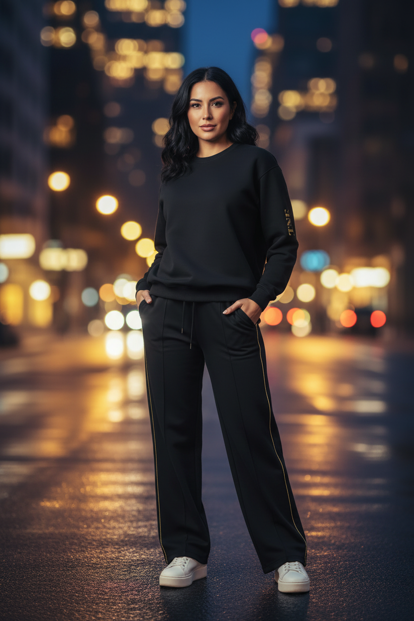 TNE Crewneck - Hispanic Woman Lifestyle