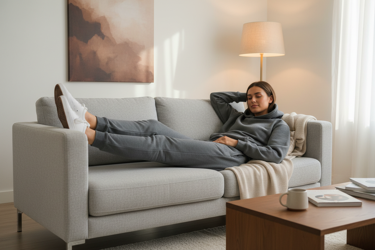 TNE Jogger Lifestyle - Woman on Couch