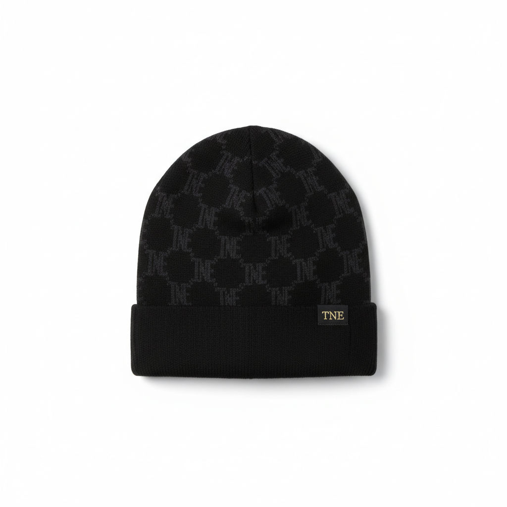 TNE Monogram Beanie - Black
