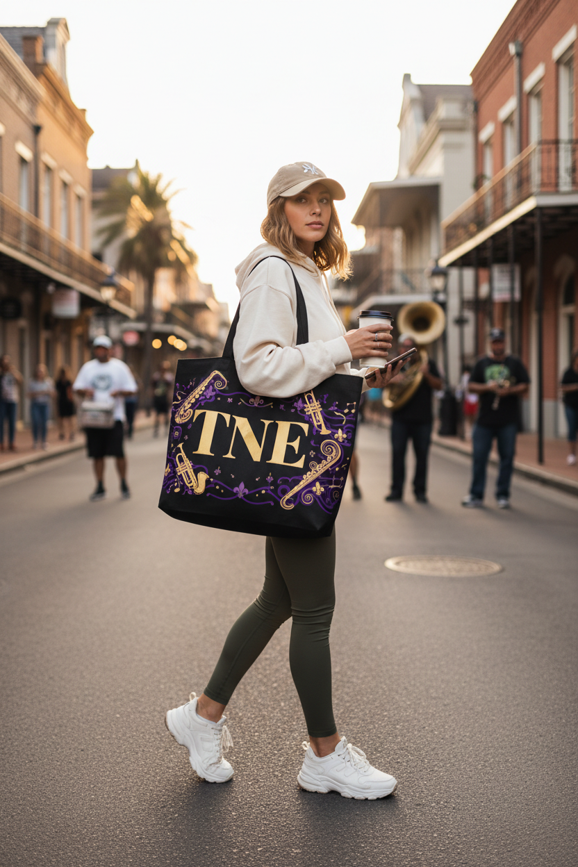 TNE Tote Bag Lifestyle
